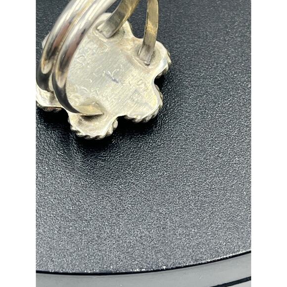 Geraldine Paquine GP Zuni Sterling Silver Blue Turquoise Ring
Petit Point Sz 8 - Picture 11 of 11